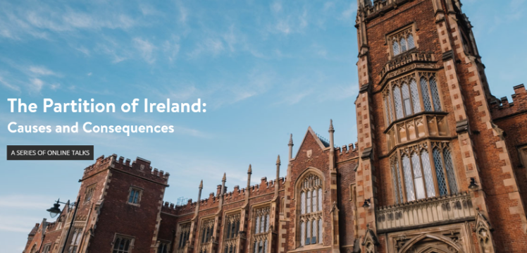 Partition of Ireland series promo, showing Queen's Lanyon Building