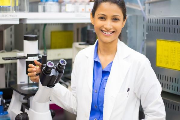 female scientist in lab