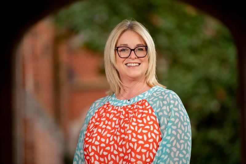 Image shows Karen McCormick photographed in the Quad.